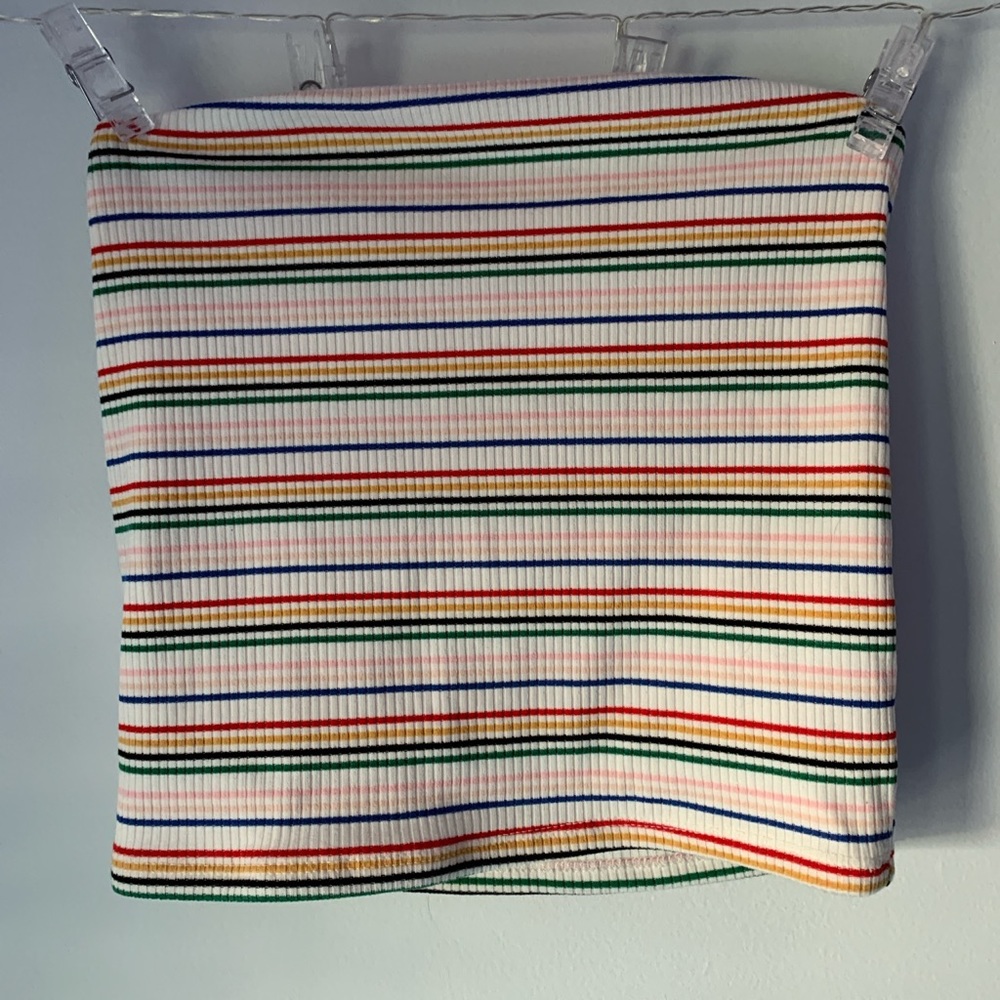 colorful striped tube top from american eagle🏄‍♀️